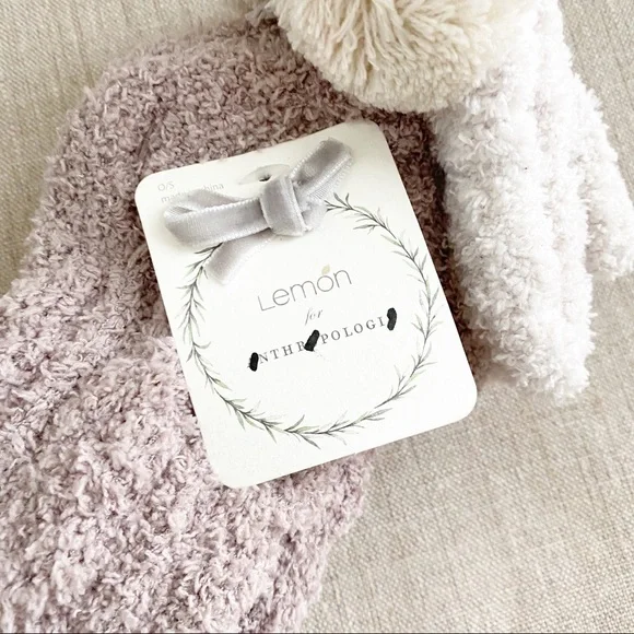 Anthropologie X Lemon Pom Cable-Knit Socks set - Picture 5 of 6